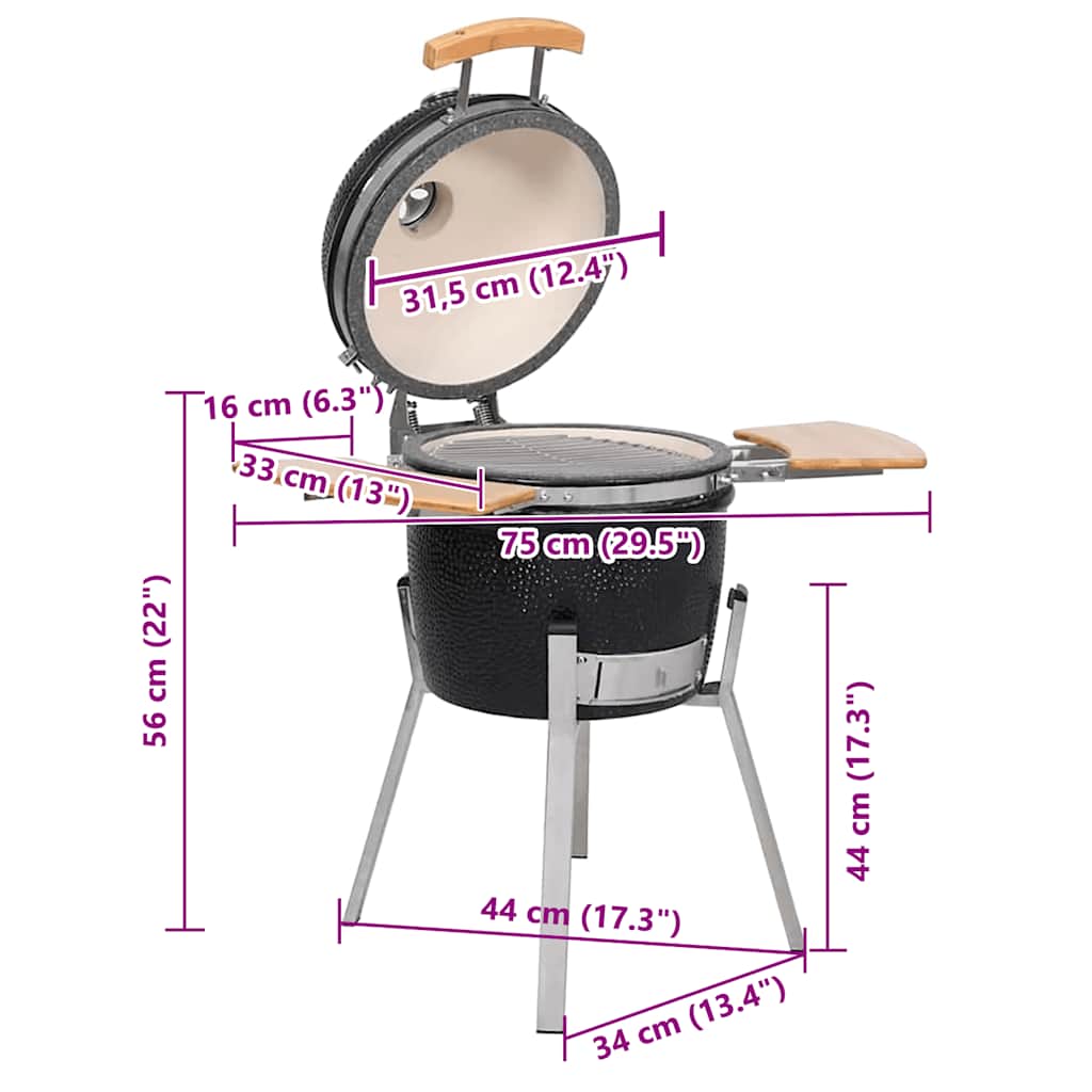 Barbecue Kamado in ceramica griglia fumatore 33 cm