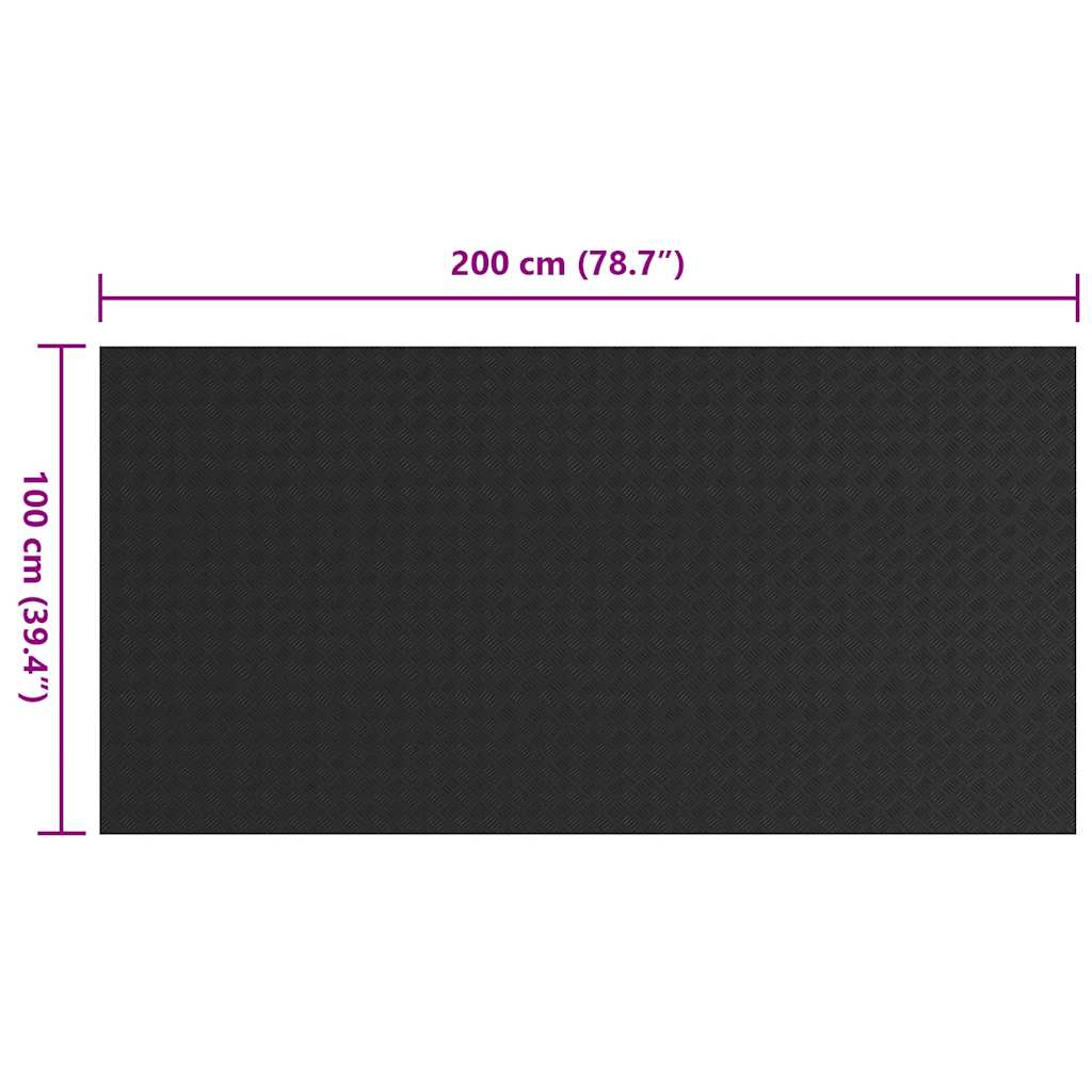 Tappetino Antiscivolo in Gomma 2 x 1 m a Lamiere a Scacchiera