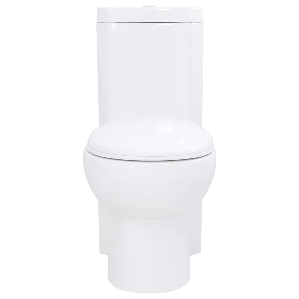 Vaso WC in Ceramica da Bagno ad Angolo Bianco