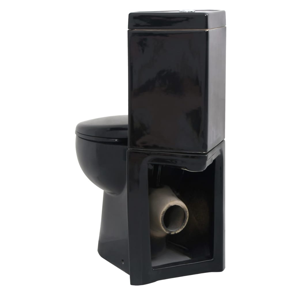 Vaso WC in Ceramica da Bagno ad Angolo Nero - homemem39