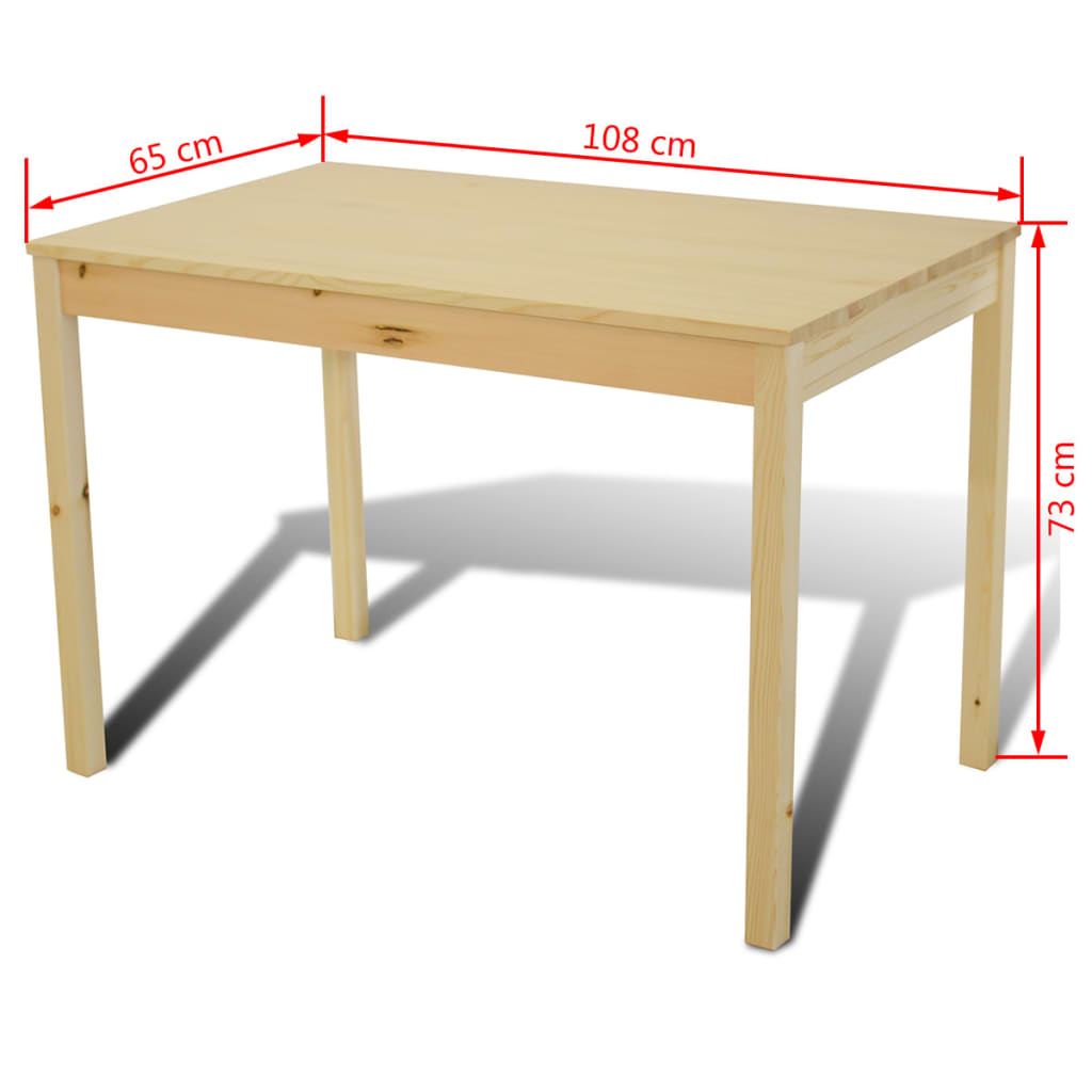 Tavolo con 4 sedie in Legno Naturale - homemem39