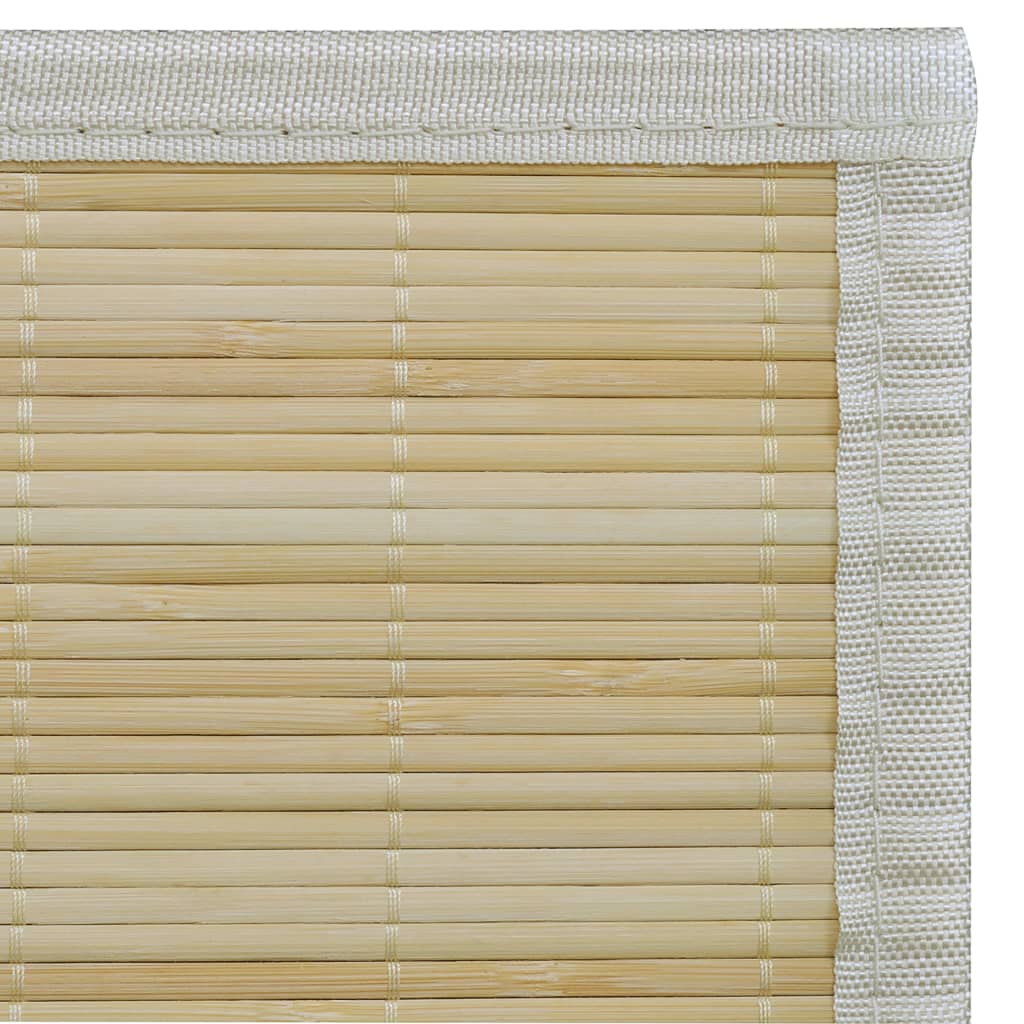 Tappeto Rettangolare in Bambù Naturale 80 x 200 cm - homemem39