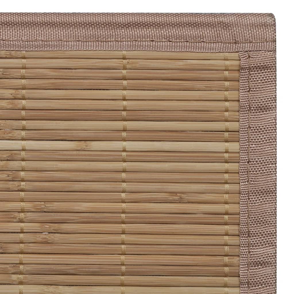 Tappeto Rettangolare in Bambù Marrone 120 x 180 cm - homemem39