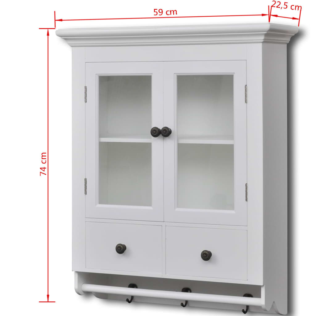Pensile da Cucina in Legno con Anta in Vetro | homemem39