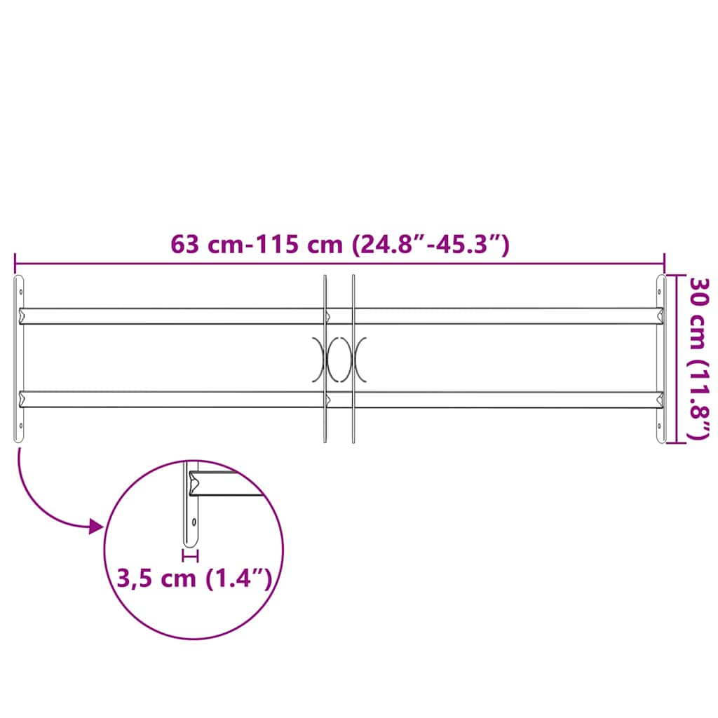 Grate per Finestre Regolabili 2 Barre Trasversali 700-1050 mm - homemem39