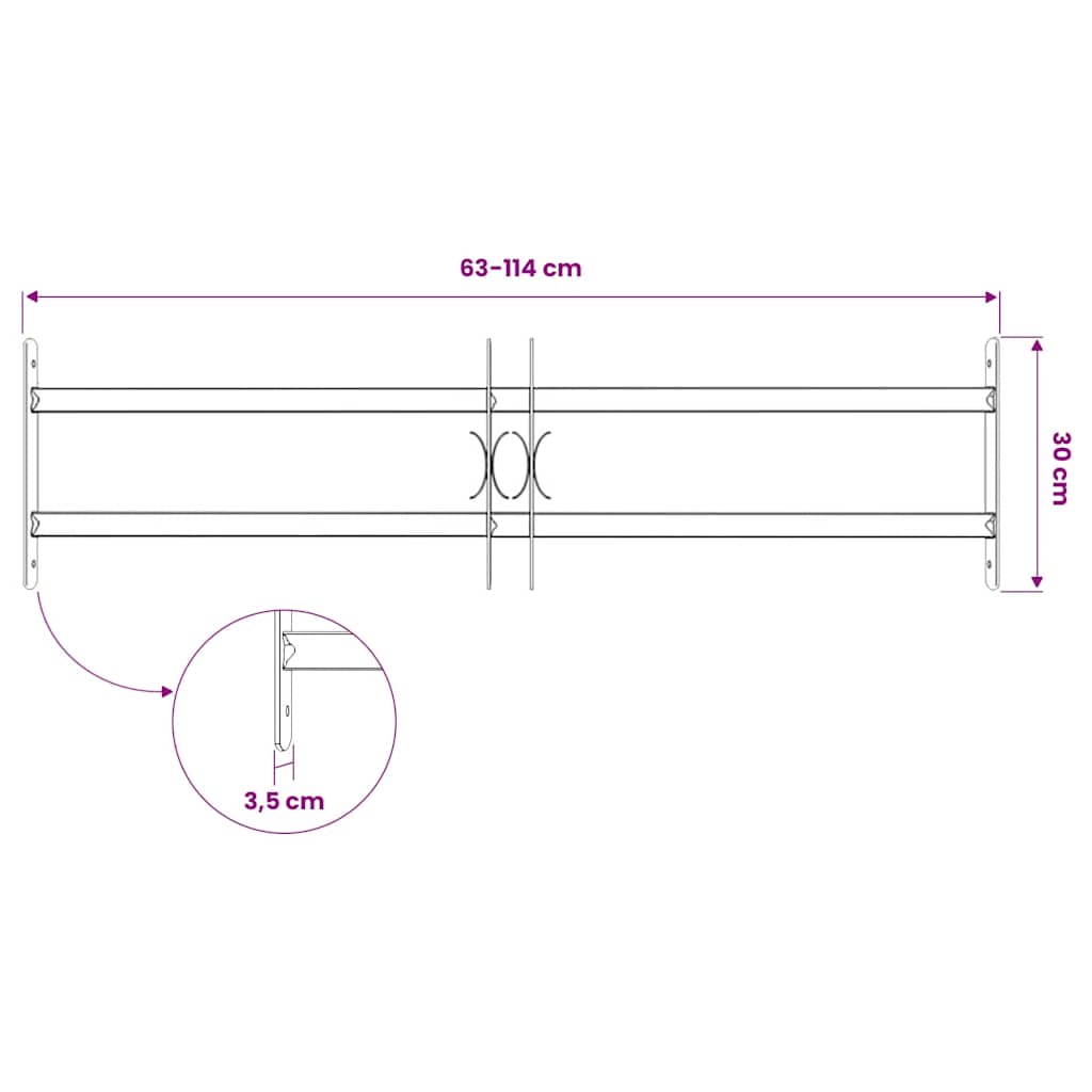 Griglie per finestre 700-1050 mm Acciaio zincato Argento | homemem39