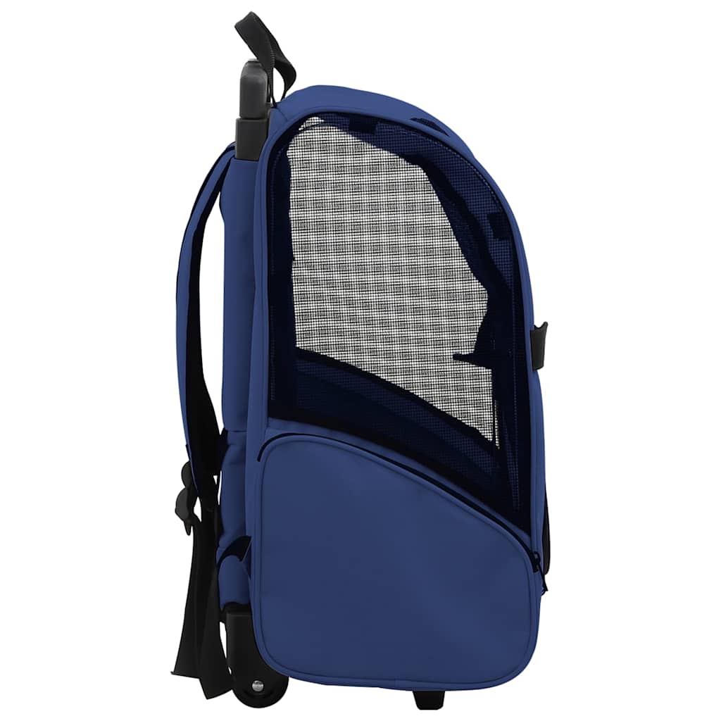 Trolley Trasportino per Animali Pieghevole Multifunzione Blu - homemem39