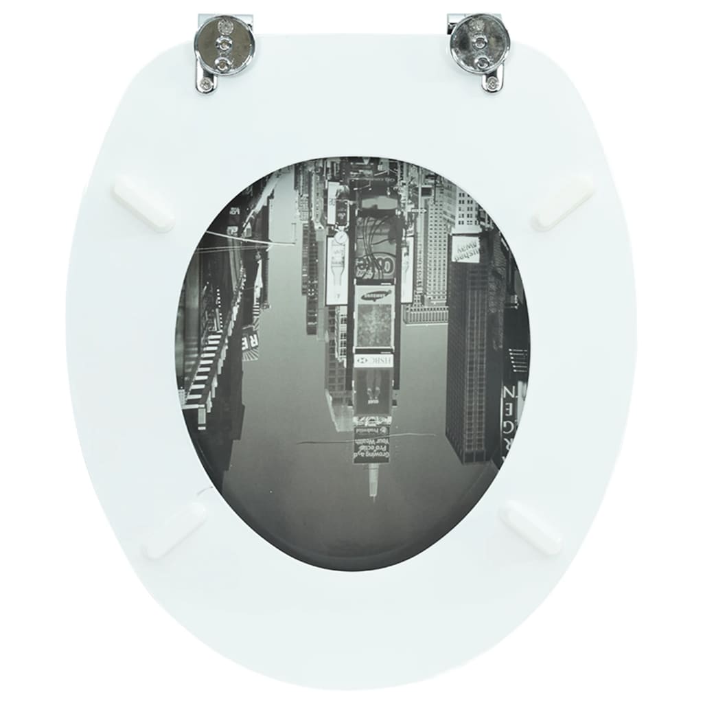 Coperchio da Toilette in MDF con Modello New York - homemem39