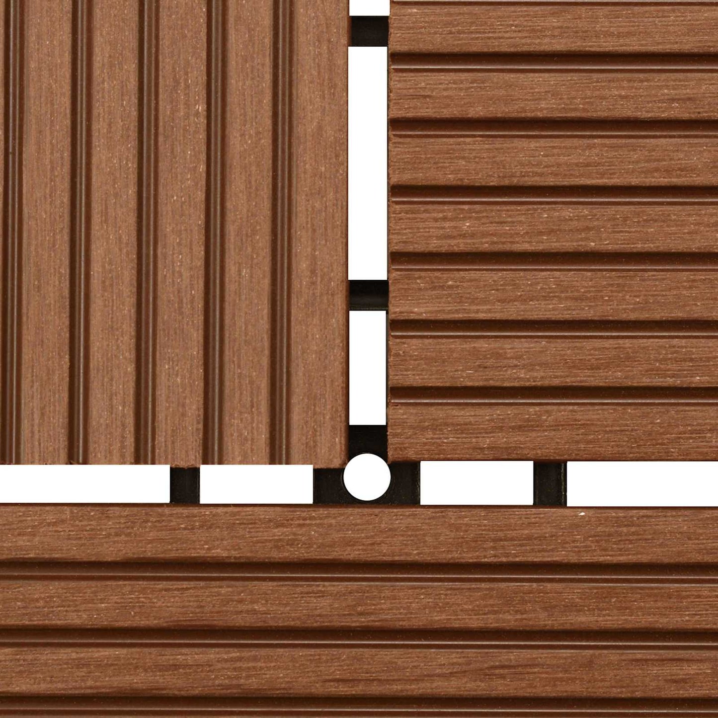 Piastrella per Decking 11 pz Marrone 30 x 30 cm WPC