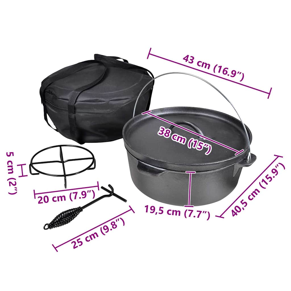 Forno olandese 11,3 L con accessori inclusi | homemem39