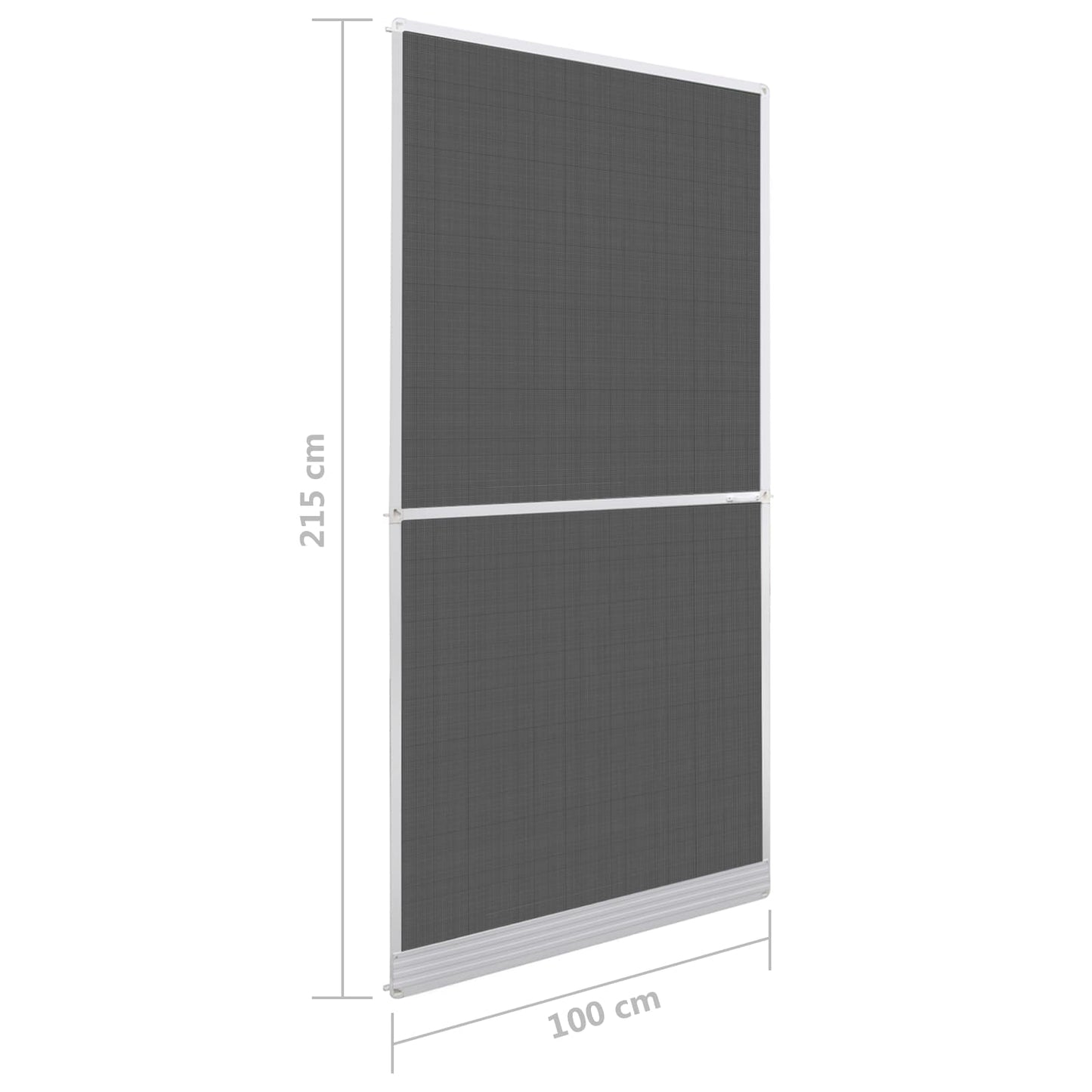 Schermo Insetti a Battente Bianco e Nero 100 x 215 cm