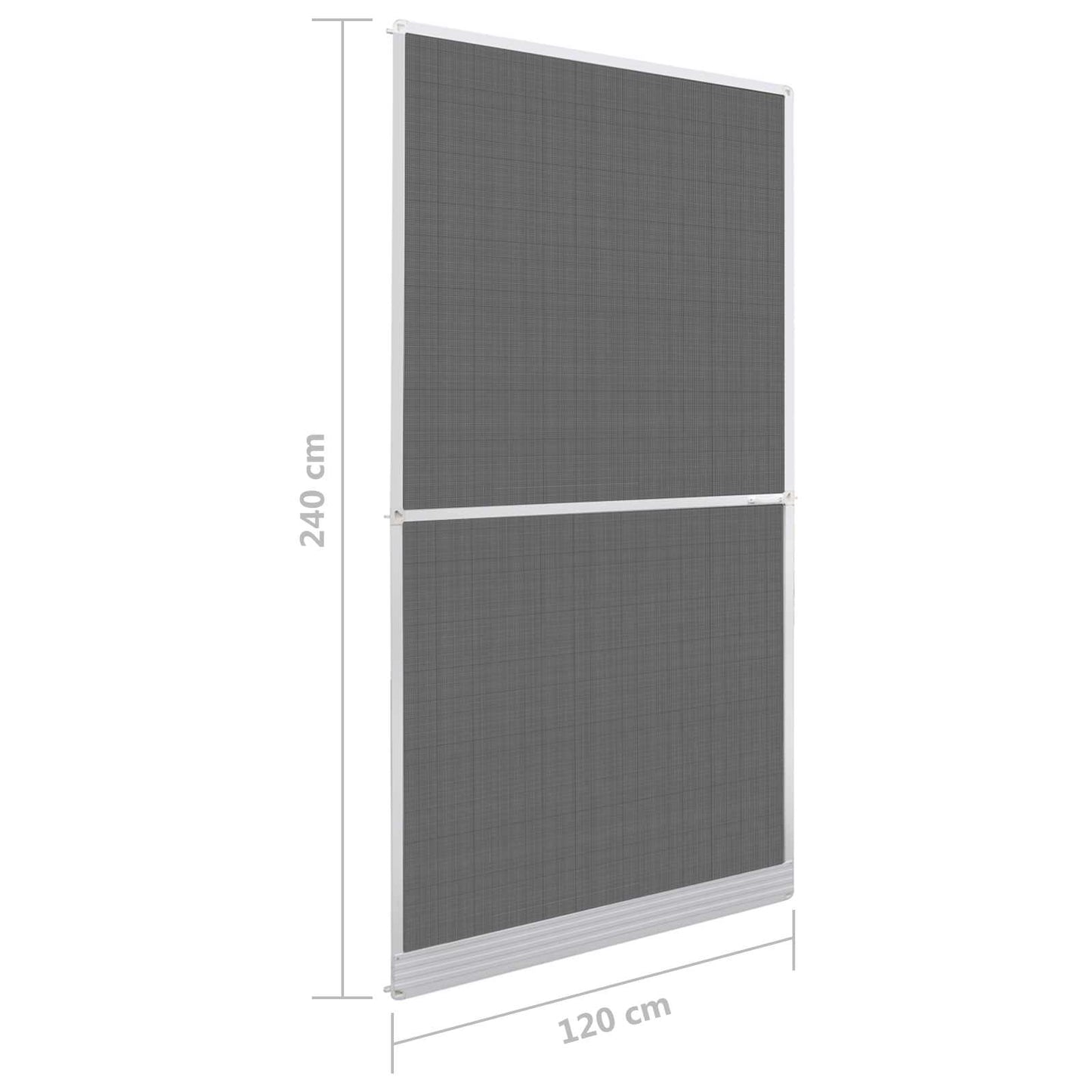 Schermo Insetti a Battente Bianco e Nero 120 x 240 cm
