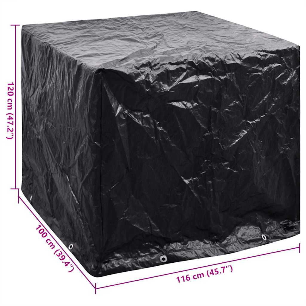 Telo di Copertura per Contenitore IBC 8 Occhielli 116x100x120cm | homemem39
