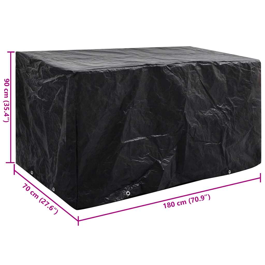 Copertura per Mobili da Giardino con 8 Occhielli 180x70x90 cm | homemem39
