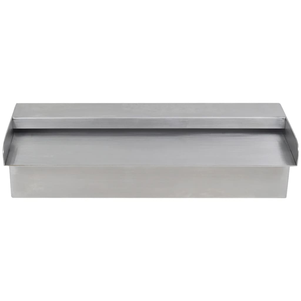 Fontana a Cascata per Giardino Rettangolare Acciaio Inox 30 cm - homemem39