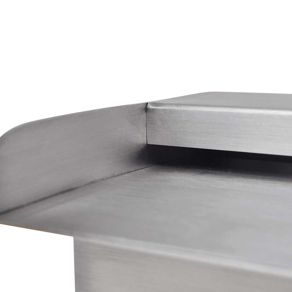 Cascata per Laghetto Rettangolare con LED in Acciaio Inox 45 cm | homemem39