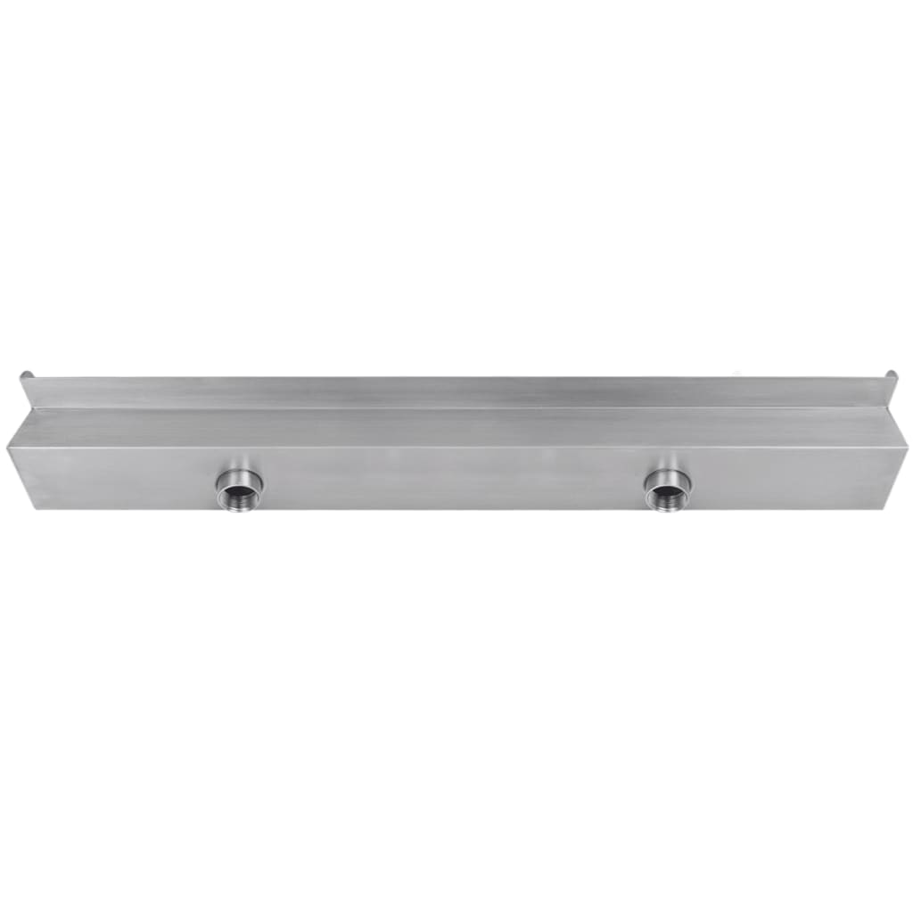 Cascata per Laghetto Rettangolare con LED in Acciaio Inox 90 cm - homemem39