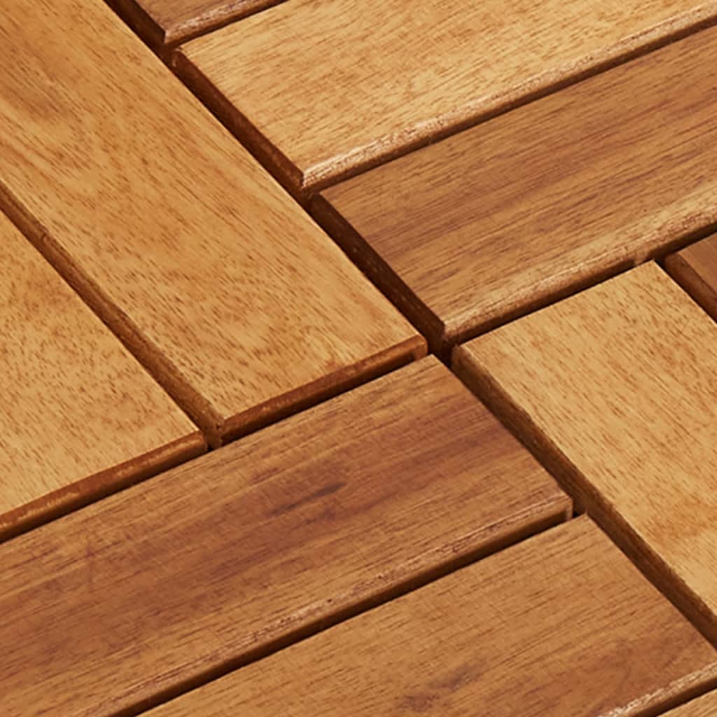 Listelli per Pavimento 30x30 cm in Legno di Acacia 20pz - homemem39