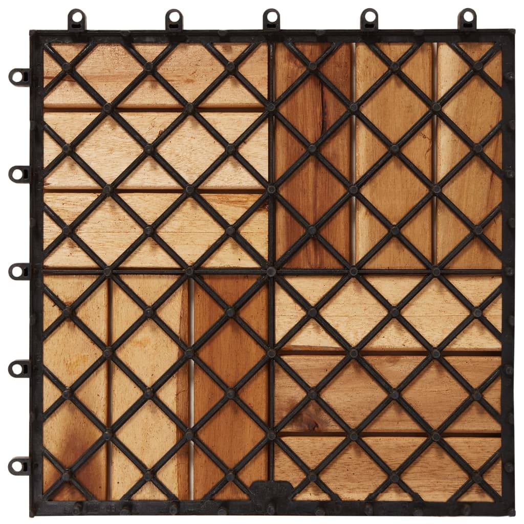 Listelli per Pavimento 30x30 cm in Legno di Acacia 30 pz - homemem39