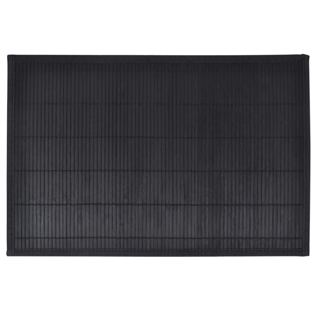 Tovagliette in Bambù 6 pz 30 x 45 cm Nere - homemem39