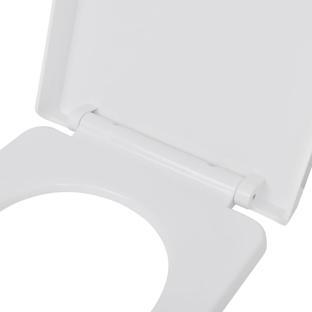 Copriwater Ammortizzato e Sgancio Rapido Bianco Quadrato - homemem39
