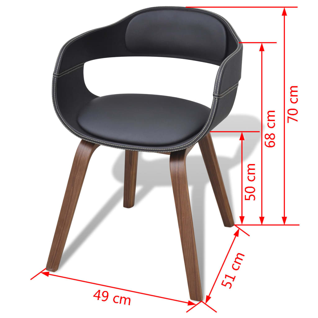 Sedie da Pranzo 6 pz Crema in Legno Piegato e Similpelle | homemem39