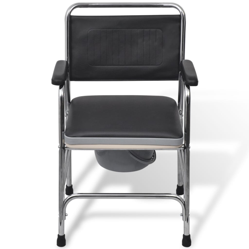 Sedia da Comodo in Acciaio Nera - homemem39