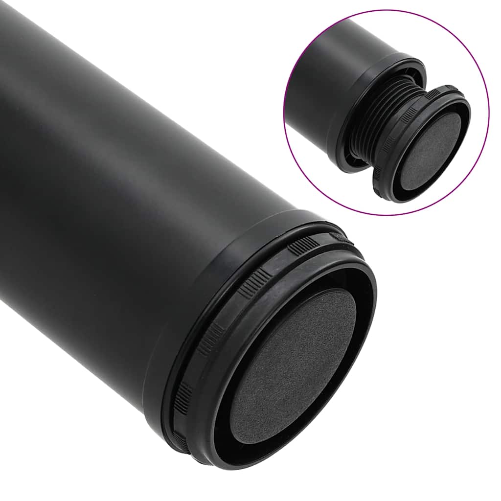 Set 4 gambe nere per tavolo regolabili in altezza 1100 mm