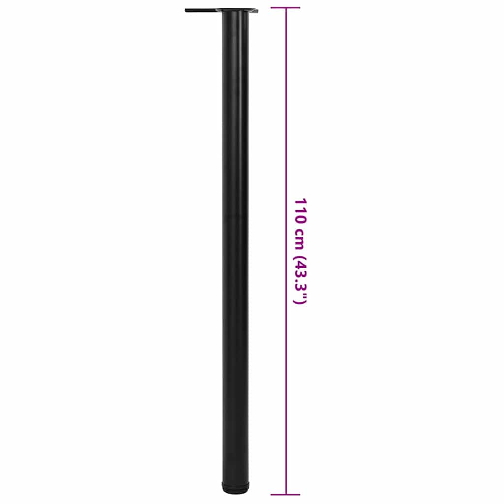 Set 4 gambe nere per tavolo regolabili in altezza 1100 mm