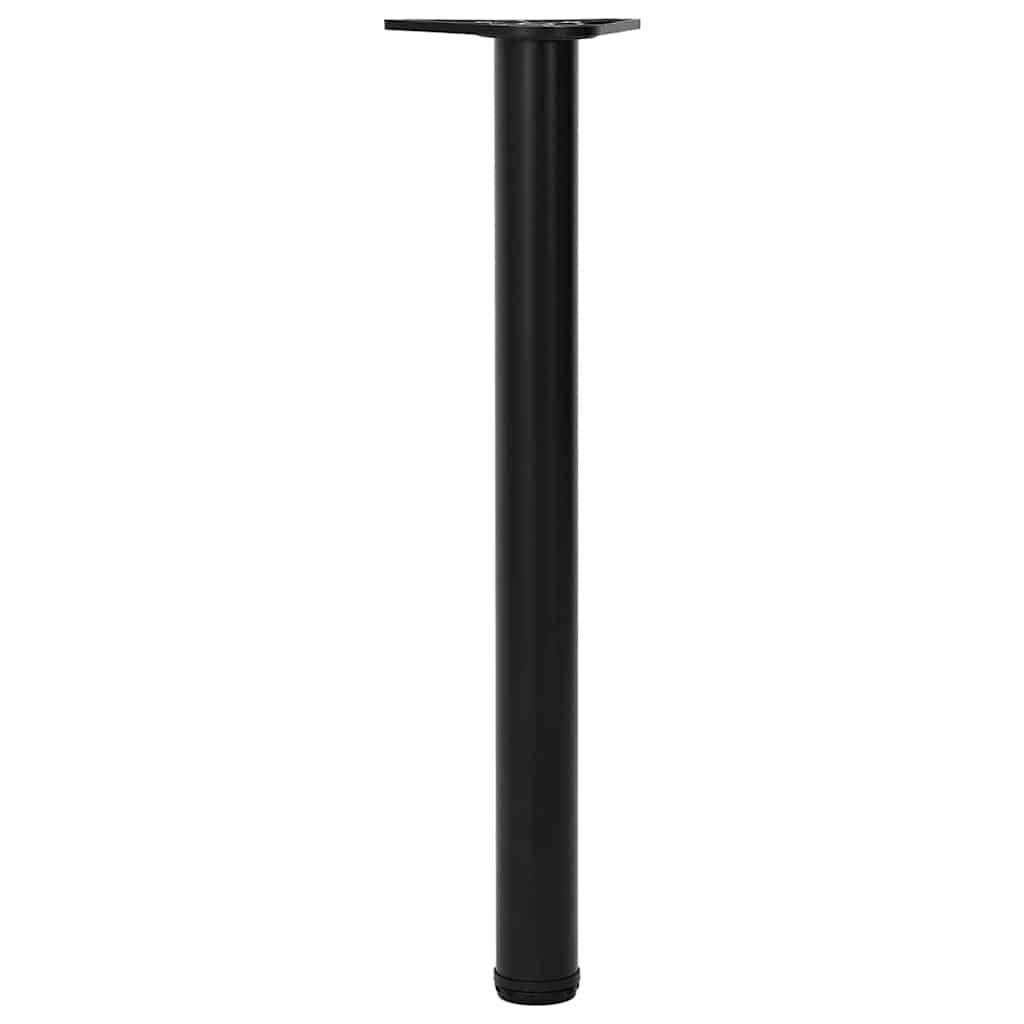 Set Gambe per Tavolo 4 pz Nere Regolabili in Altezza 710 mm