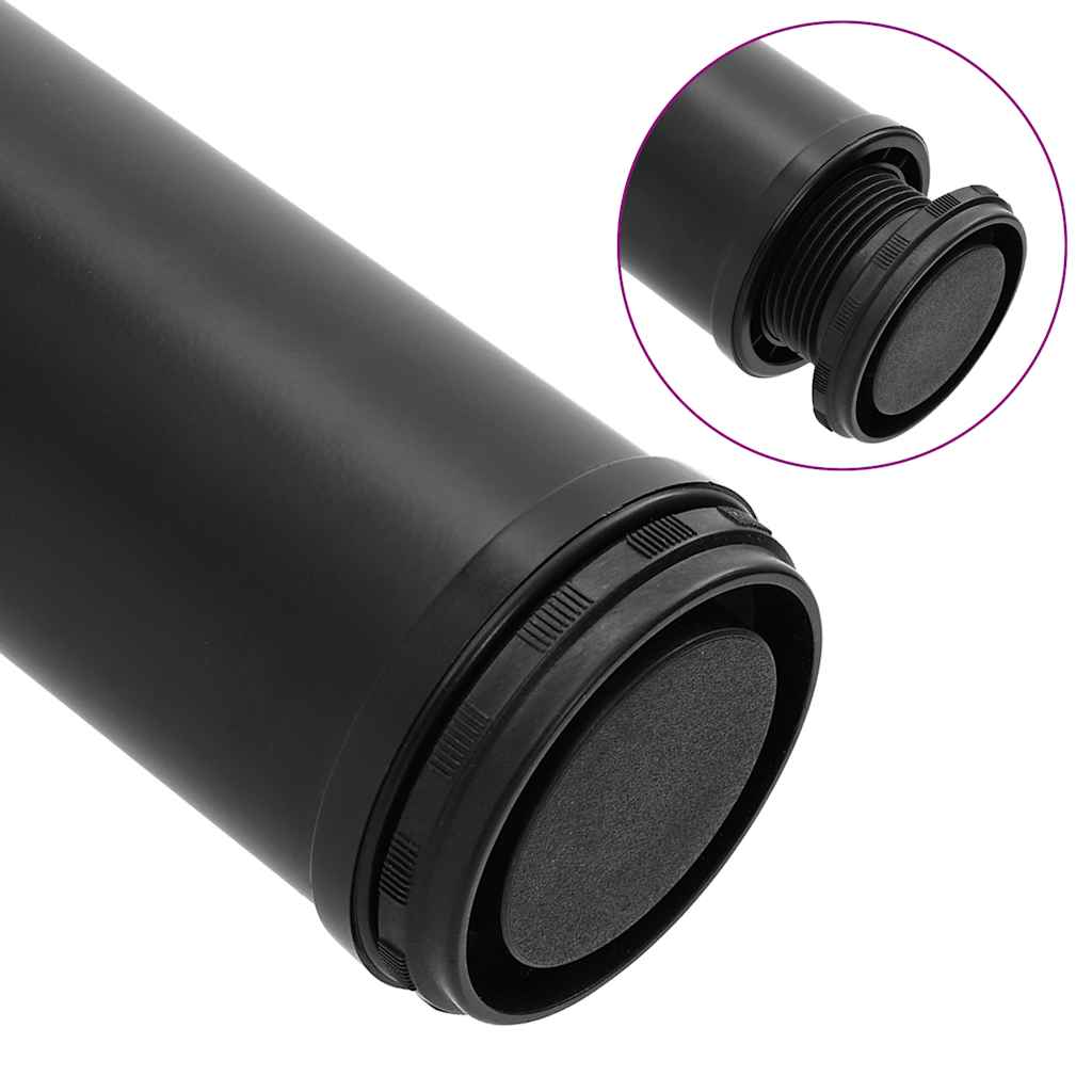 Set Gambe per Tavolo 4 pz Nere Regolabili in Altezza 710 mm