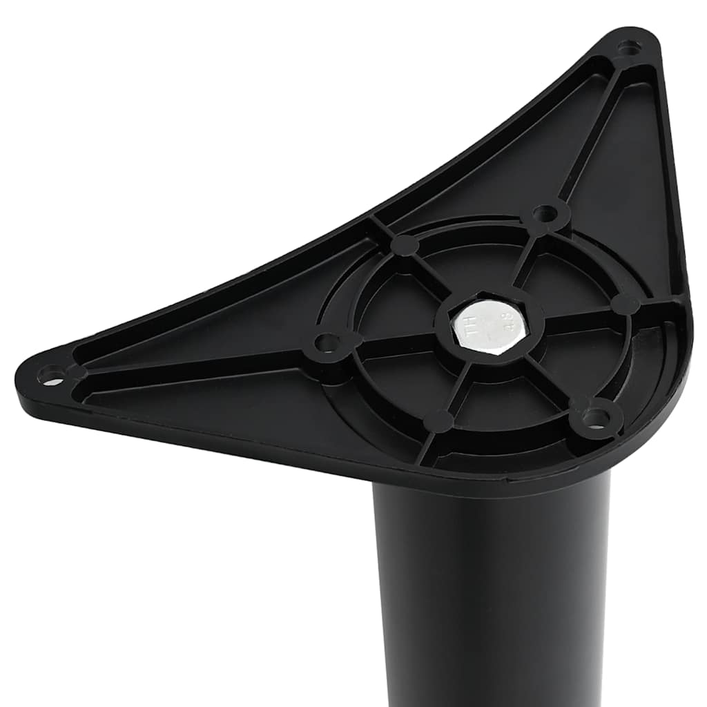 Set of Table Legs Adjustable Height Black 870 mm