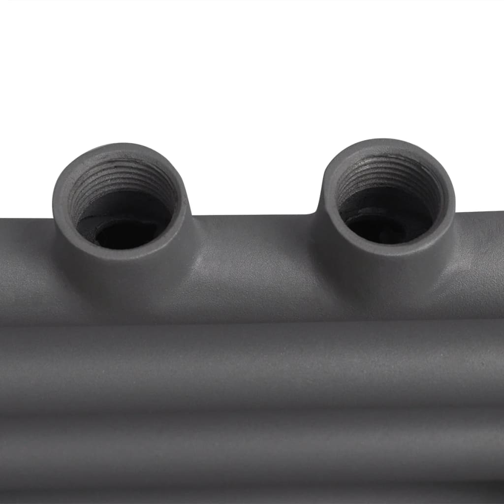 Radiatore Centrale Portasciugamano Dritto Grigio 600 x 1160 mm - homemem39
