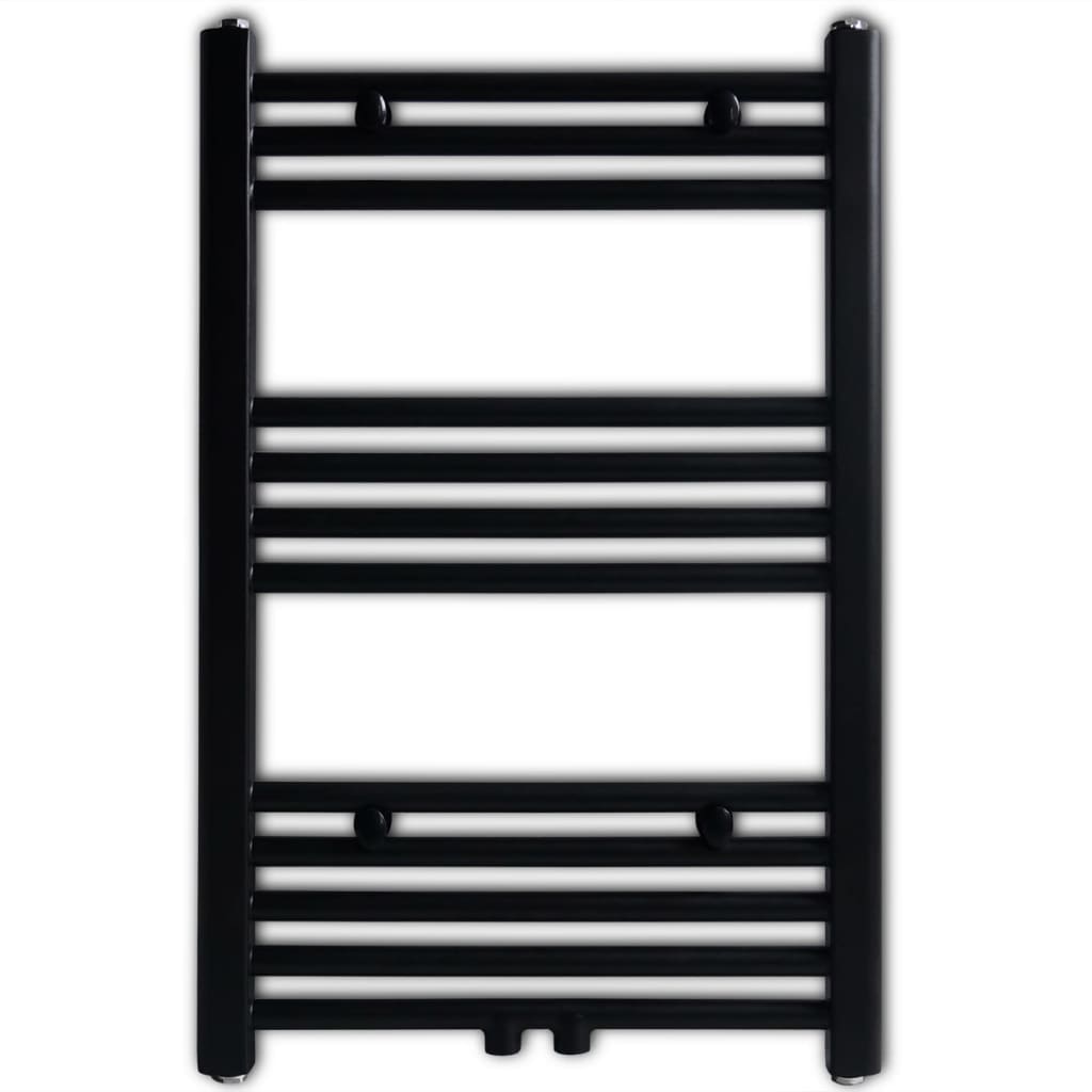 Radiatore Centrale Portasciugamano Dritto Nero 500 x 764 mm - homemem39
