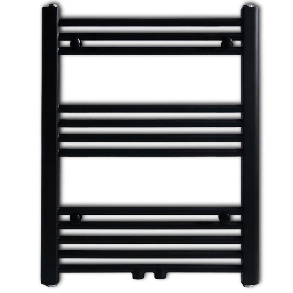 Radiatore Centrale Portasciugamano Dritto Nero 600 x 764 mm - homemem39