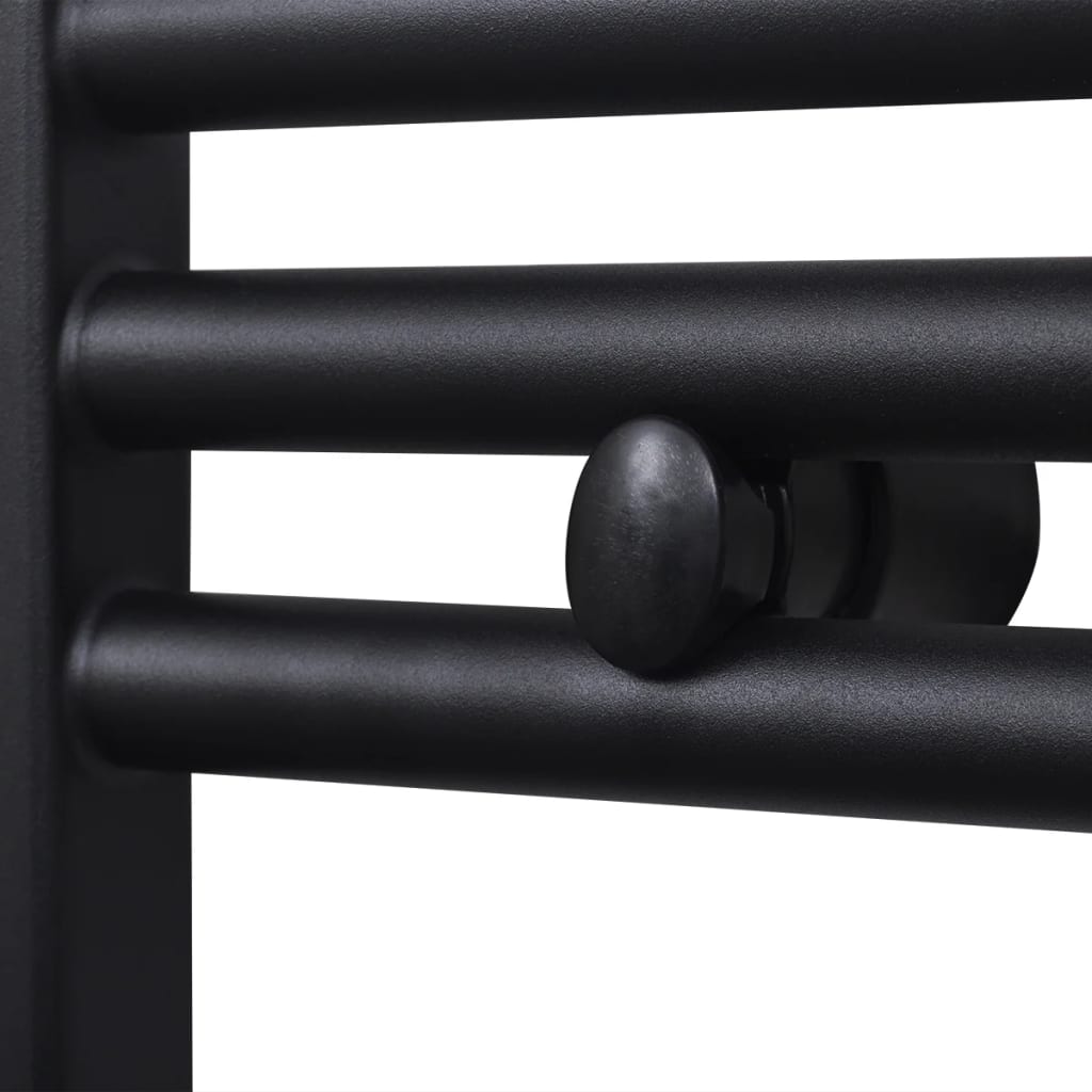 Radiatore Centrale Portasciugamano Dritto Nero 600 x 764 mm - homemem39