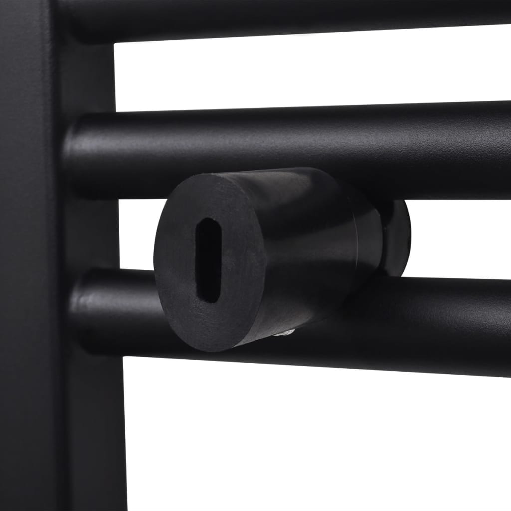 Radiatore Centrale Portasciugamano Dritto Nero 600 x 764 mm - homemem39