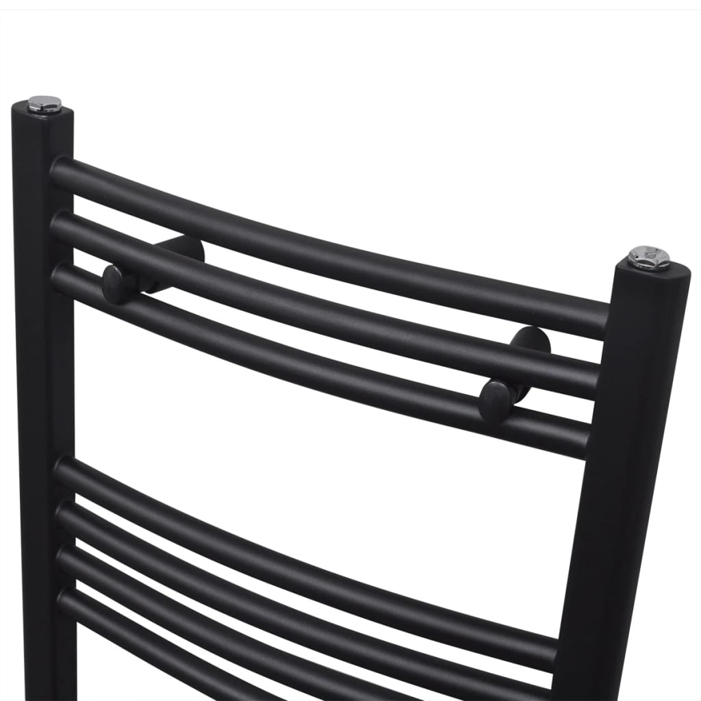 Radiatore Centrale Portasciugamano Curvo Nero 500 x 764 mm - homemem39
