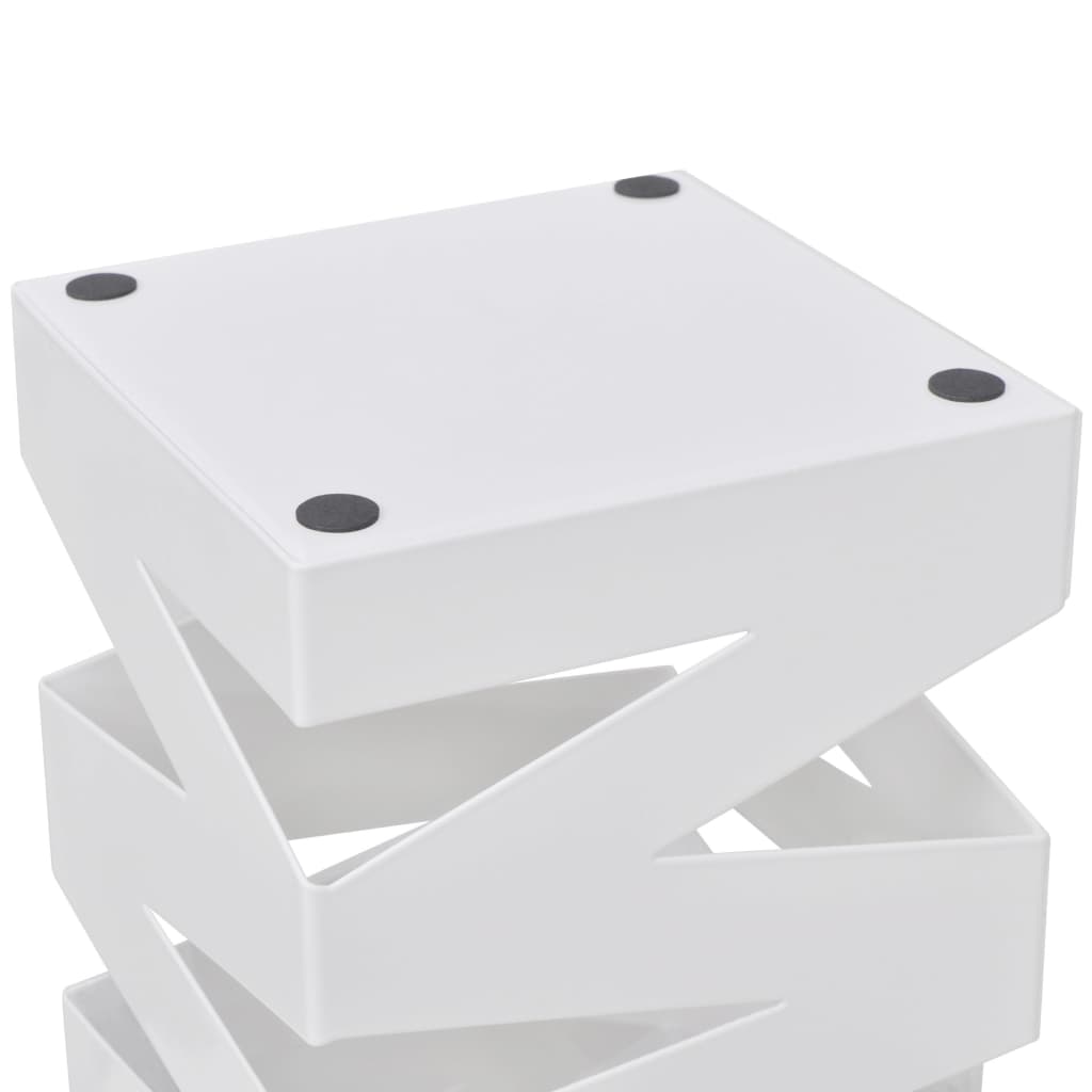 Portaombrelli Bastoni Passeggio Quadrato Acciaio 48,5 cm Bianco - homemem39