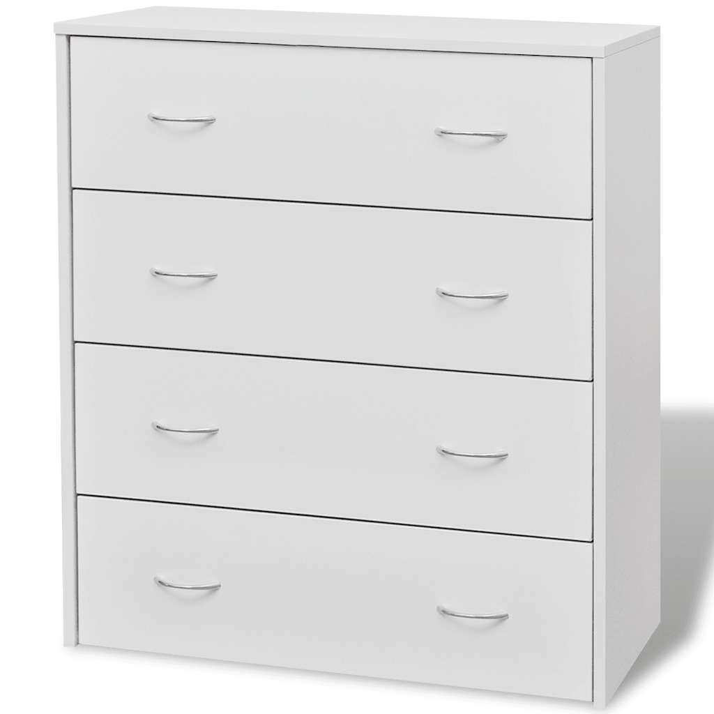 Credenza con 4 Cassetti 60x30,5x71 cm Bianca - homemem39