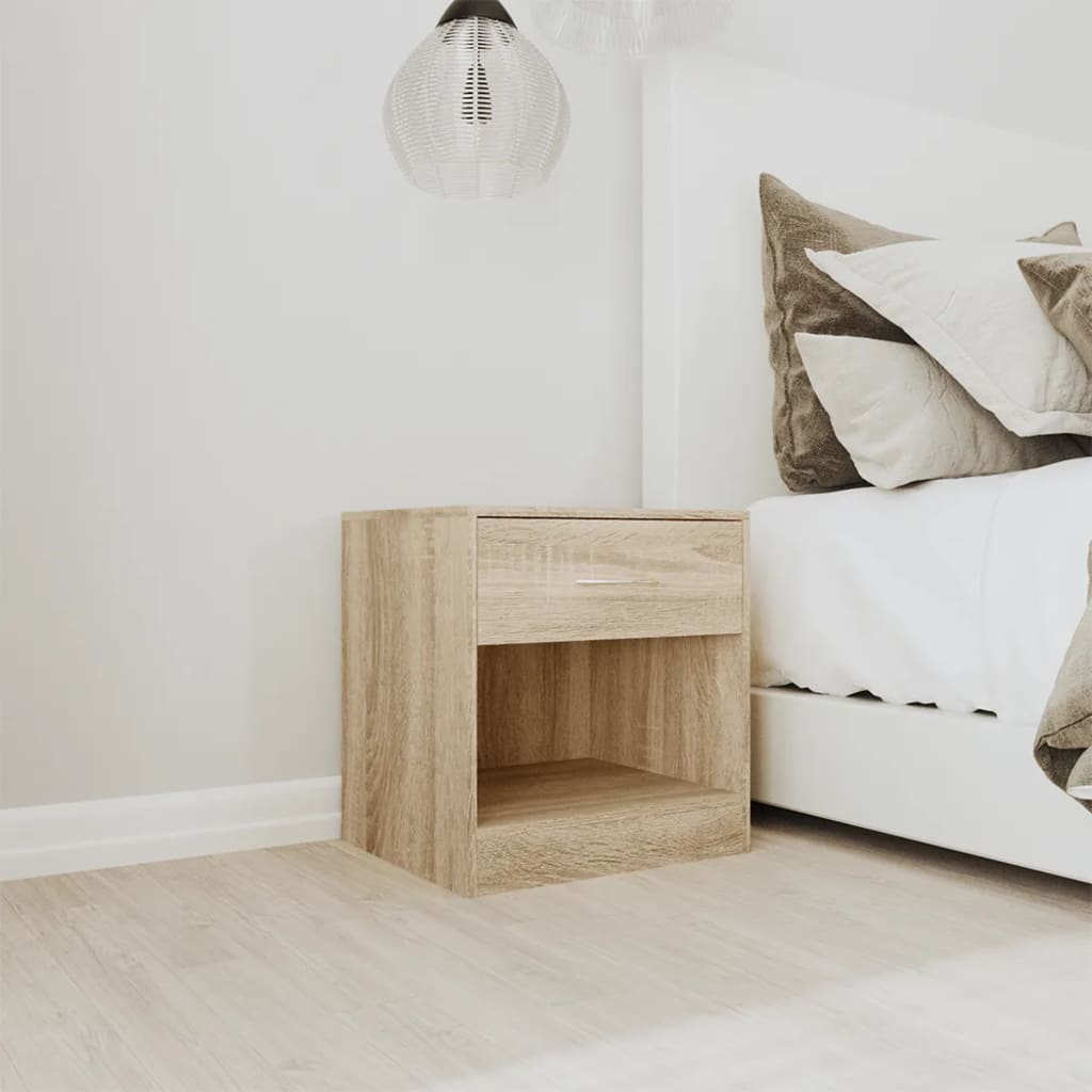 Comodini 2 pz con Cassetto Colore Rovere - homemem39