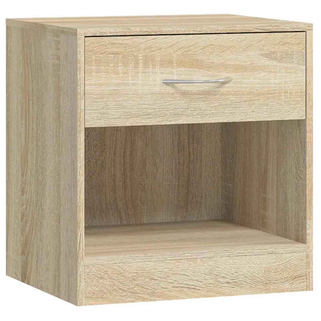 Comodini 2 pz con Cassetto Colore Rovere - homemem39