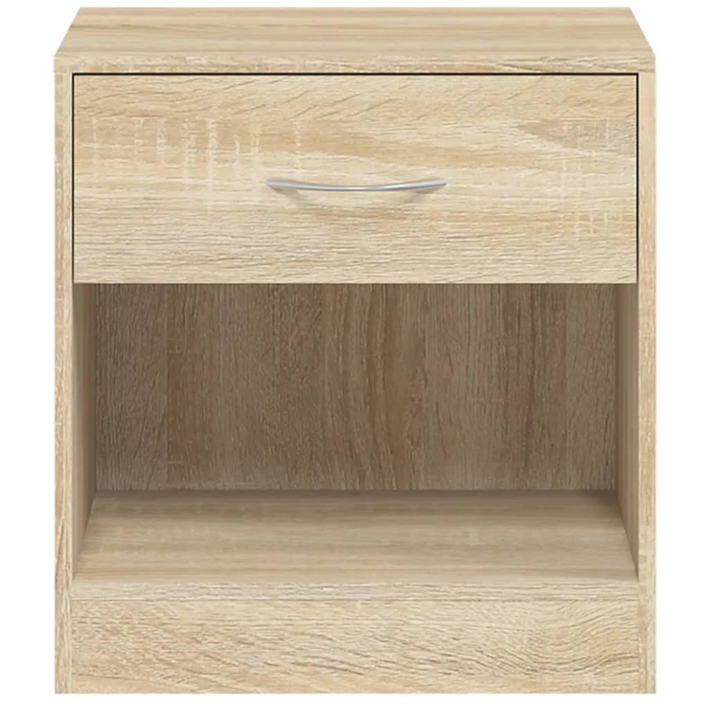 Comodini 2 pz con Cassetto Colore Rovere - homemem39