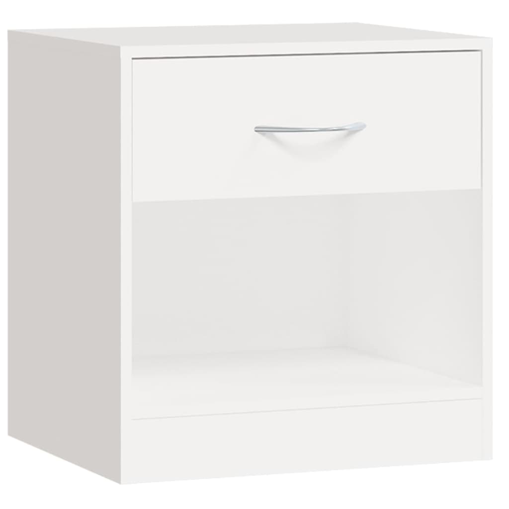 Comodini 2 pz con Cassetto Bianchi - homemem39