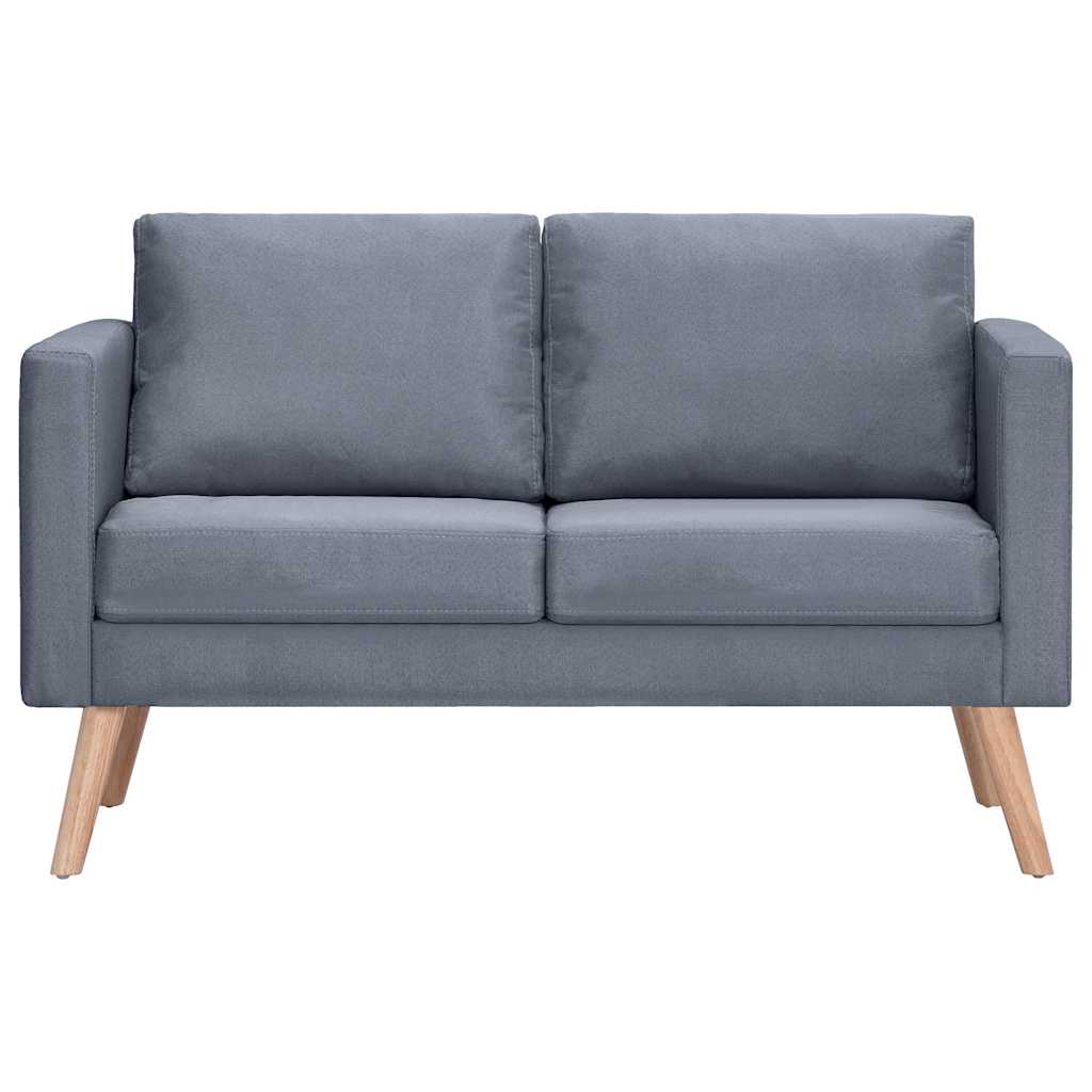 Set Divani a 2 e a 3 Posti in Tessuto Grigio Scuro - homemem39