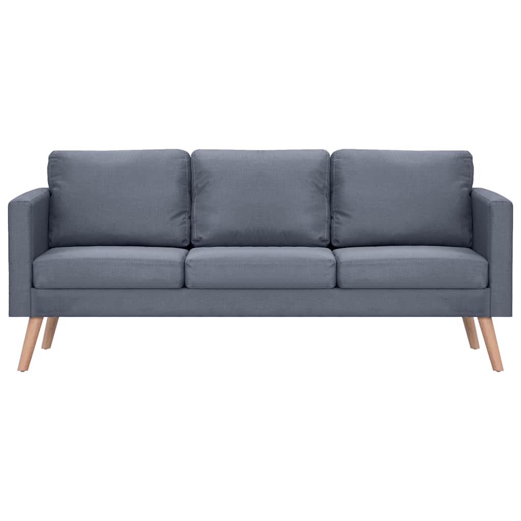 Set Divani a 2 e a 3 Posti in Tessuto Grigio Scuro - homemem39