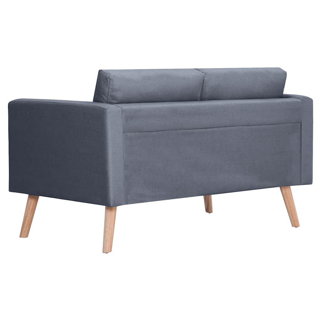 Set Divani a 2 e a 3 Posti in Tessuto Grigio Scuro - homemem39