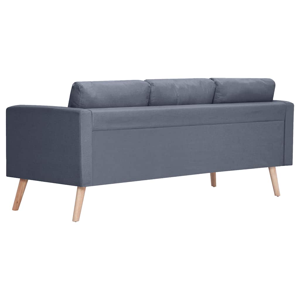 Set Divani a 2 e a 3 Posti in Tessuto Grigio Scuro - homemem39