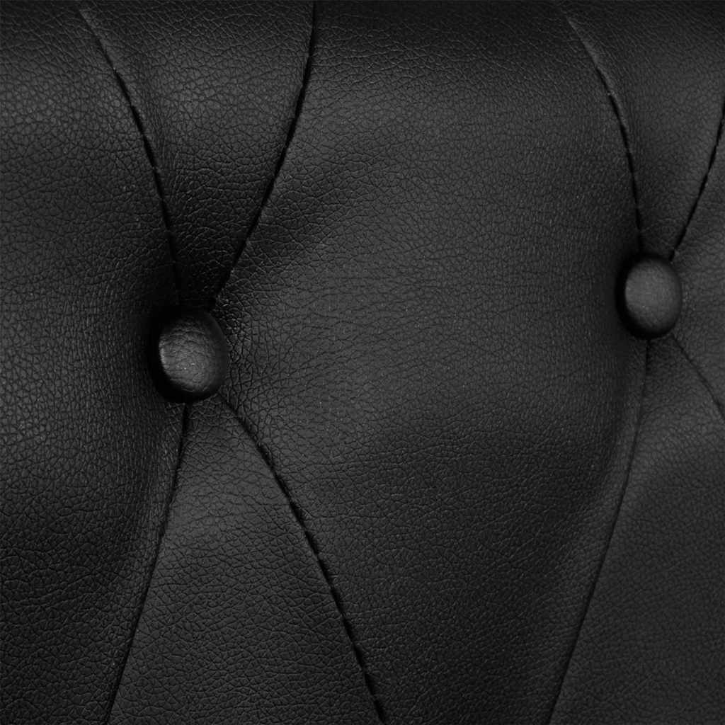 Divani Chesterfield a 2 Posti e a 3 Posti in Similpelle Nero | homemem39
