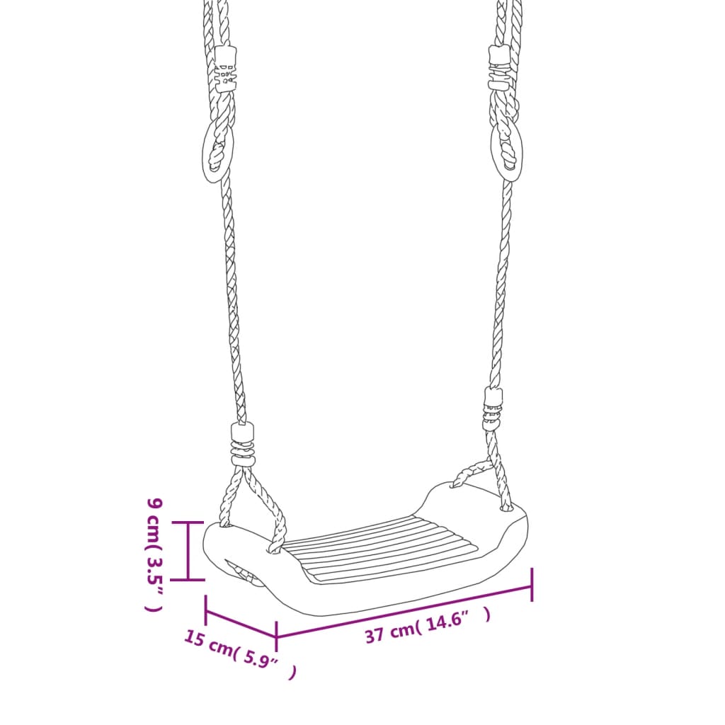 Seggiolini Altalena 2 pz con Pietre Arrampicata Blu Polietilene - homemem39